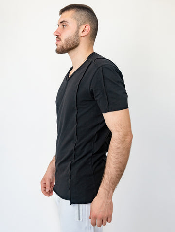 Bash V-Neck Black T-Shirt